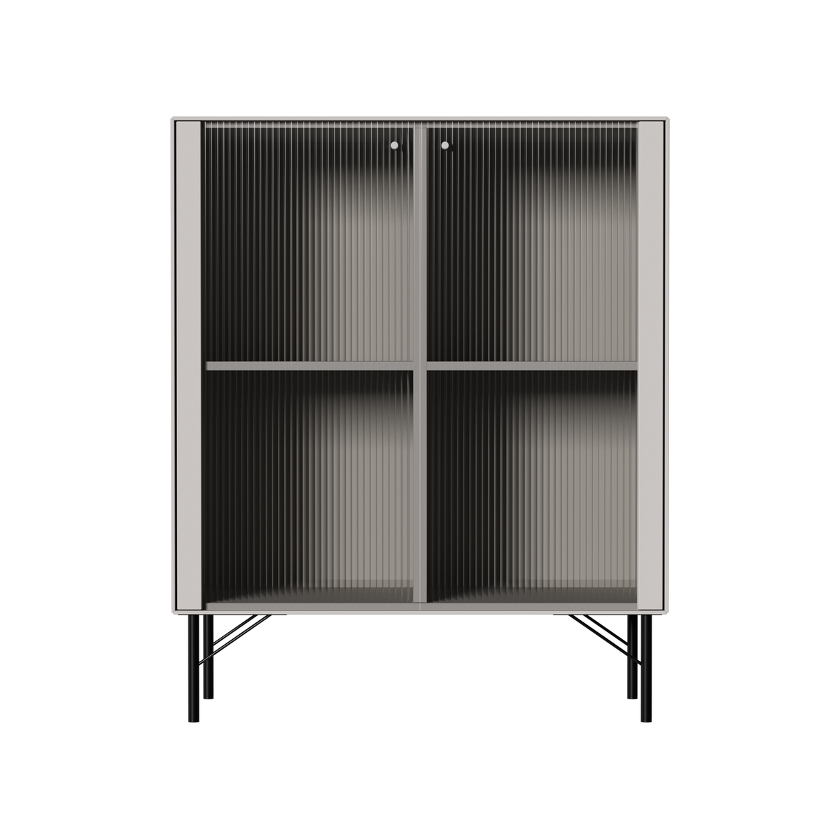 Micaceous light grey – Skab på Ben med 2 Glaslåger fra Edge by Hammel – fra Unique Beds, Home & Living