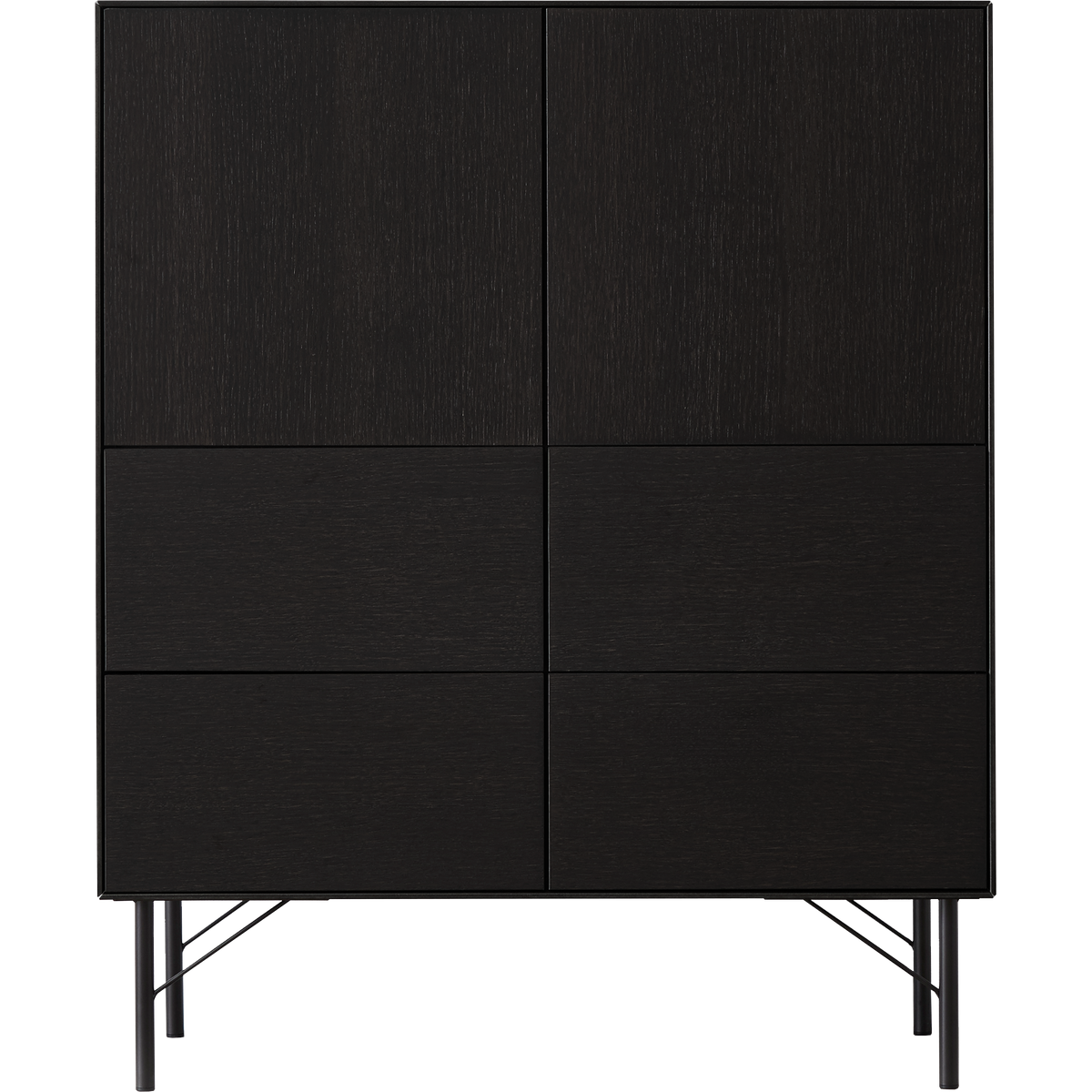 Sort bejdset – Skab på Ben med 2 Låger og 2 Skuffer fra Edge by Hammel – fra Unique Beds, Home & Living