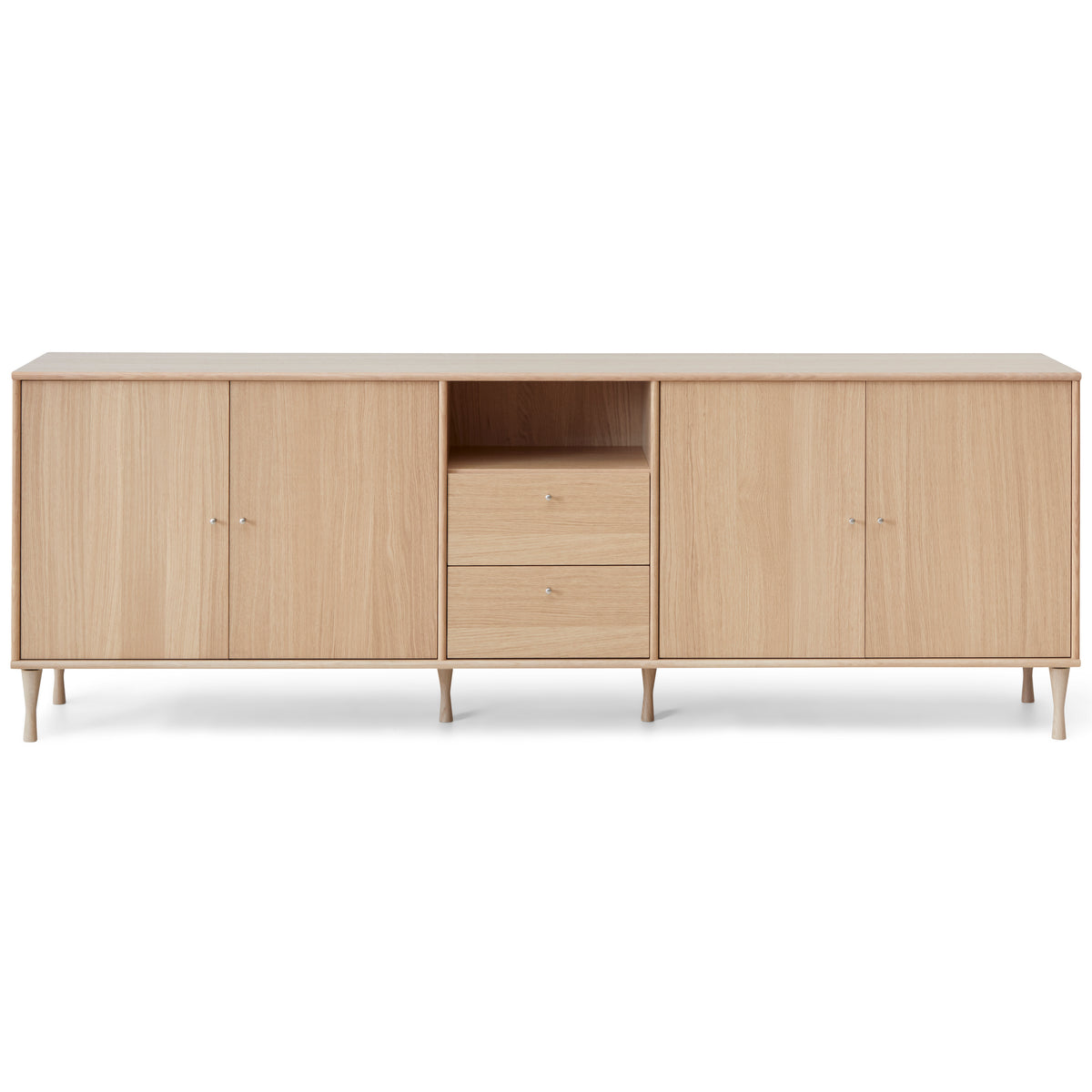 Hvidpigm. eg – Skænk på Ben med 4 Låger og 2 Skuffer fra Mistral by Hammel – fra Unique Beds, Home & Living
