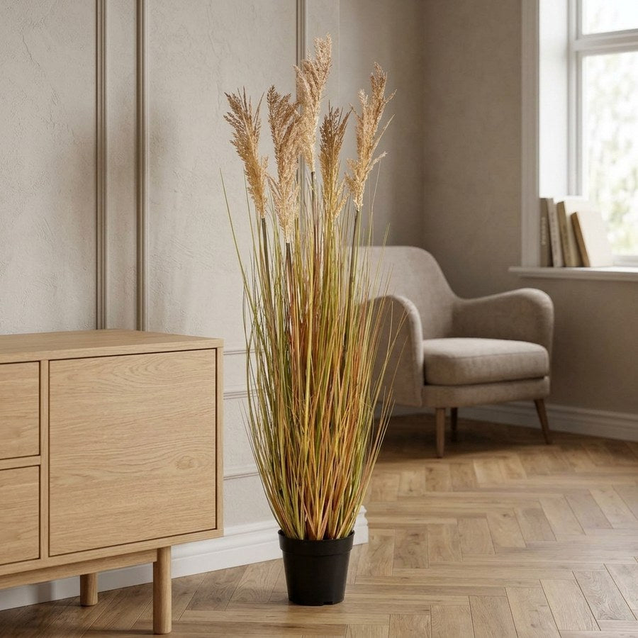 Sorghum Grass Kunstig Plante i Natur PE Plastik fra House Nordic | B30xL35xH110 cm