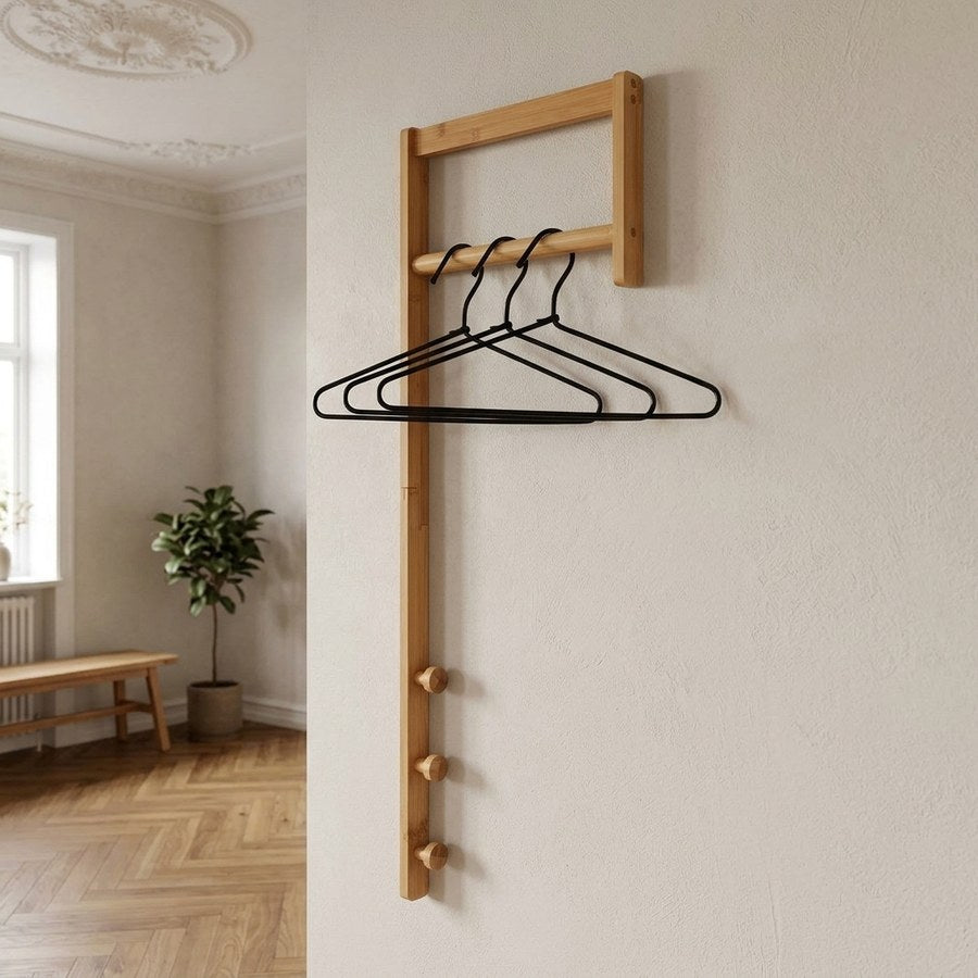 Trento Tøjstativ i Natur Bambus fra House Nordic | B3xL30xH82 cm