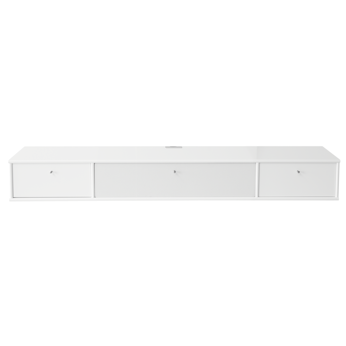 Snehvid / Hvid stof – TV-bord med Stofklap og 2 Skuffer fra Mistral by Hammel – fra Unique Beds, Home & Living