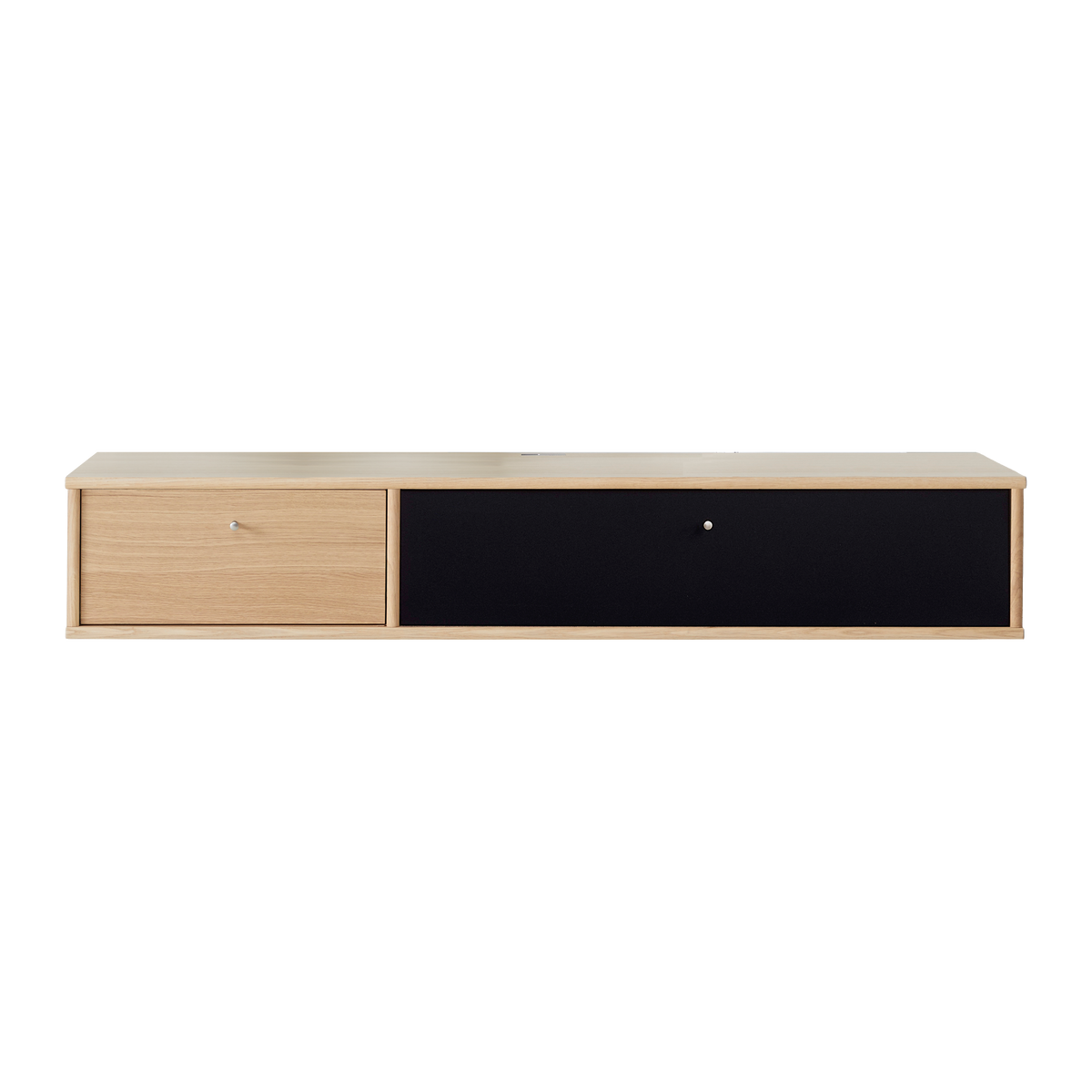Hvidpigm. eg – TV-bord med Stofklap og Skuffe fra Mistral by Hammel – fra Unique Beds, Home & Living