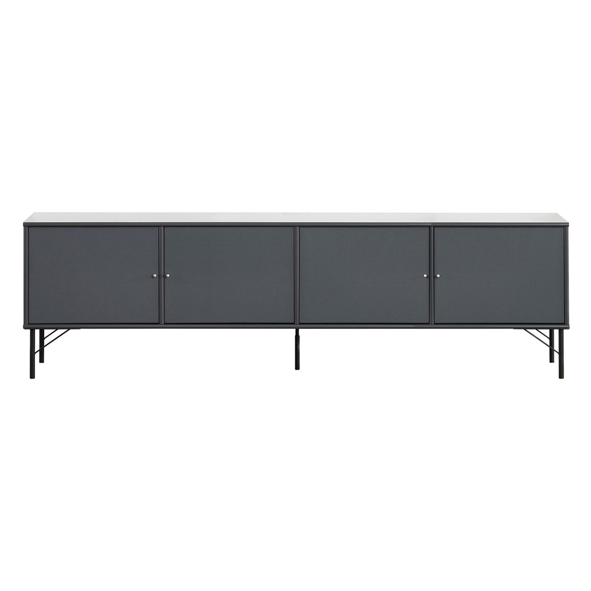 Antracit – TV-bord på Ben med 4 Stoflåger fra Mistral by Hammel – fra Unique Beds, Home & Living