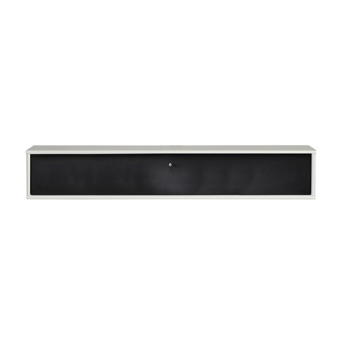 Snehvid / Sort stof – TV-bord til Soundbar med Stofklap fra Mistral by Hammel – fra Unique Beds, Home & Living