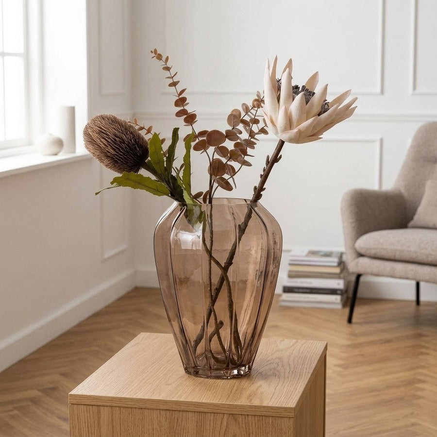 Vase i Brun Glas fra House Nordic | Ø22xH29 cm