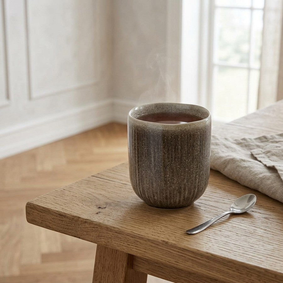 Viola Krus i Grå Stentøj fra House Nordic | Ø8xH9,5 cm