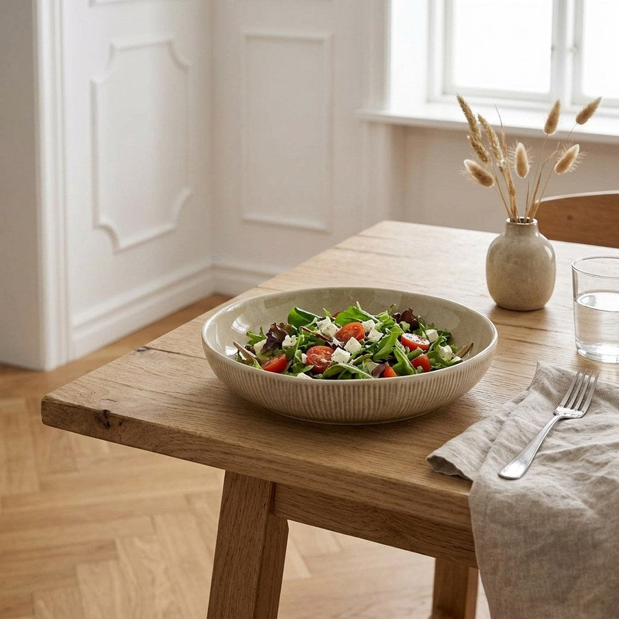Viola Serveringsskål i Beige Stentøj fra House Nordic | Ø27xH5,8 cm