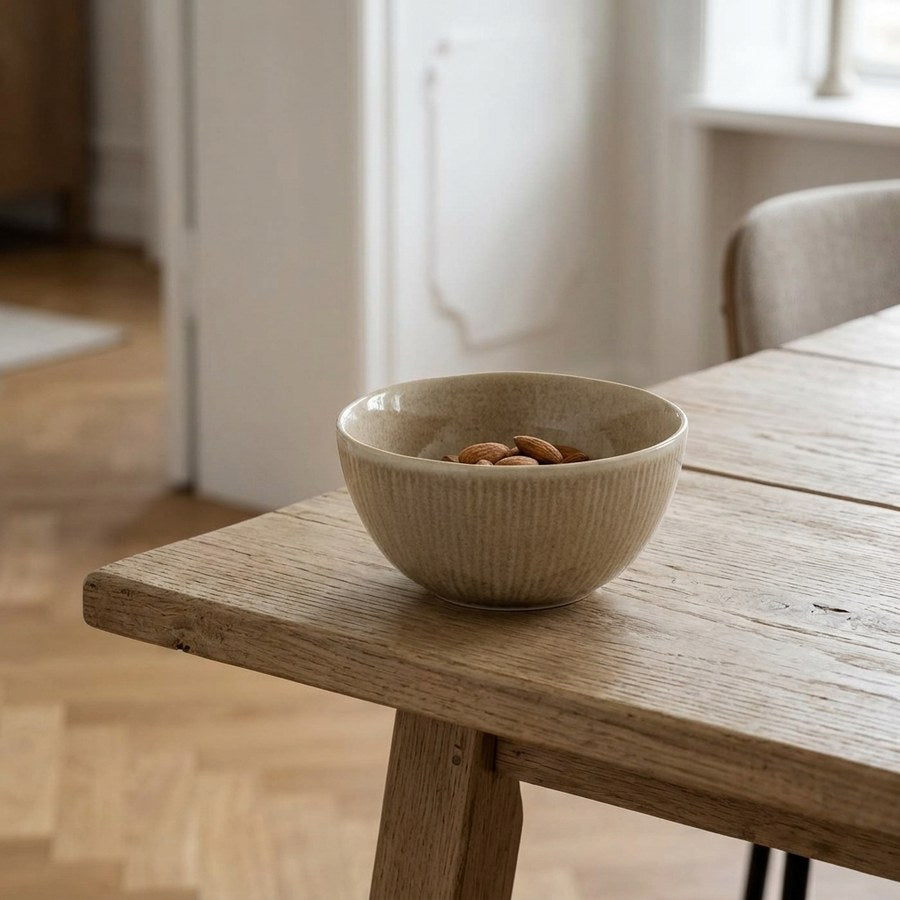 Viola Skål i Beige Stentøj fra House Nordic | B14,5xL13,5xH7,5 cm