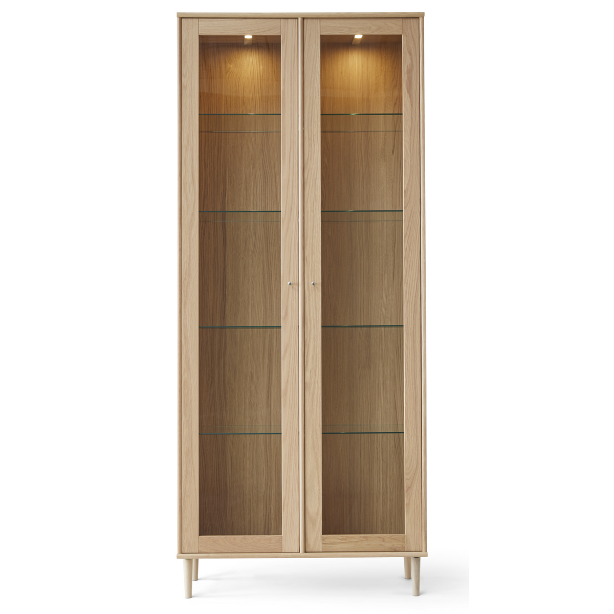 Hvidpigm. eg – Vitrineskab med 2 Rammedøre fra Mistral by Hammel – fra Unique Beds, Home & Living