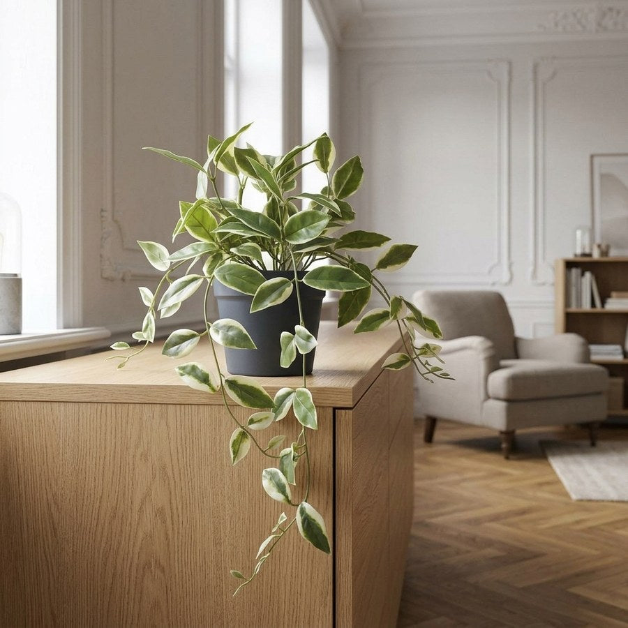 Voksblomst Kunstig Plante i Grøn PE Plastik fra House Nordic | B25,5xL25,5xH33 cm