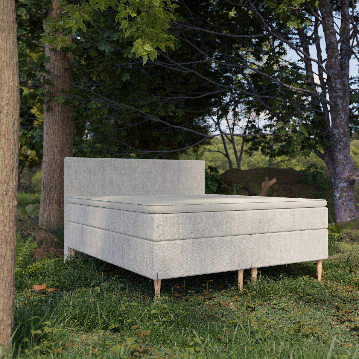 Xcellent kontinentalseng - Omega Beige - miljøbillede fra UniqueBeds Home and Living