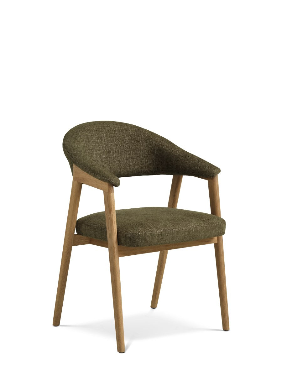 winter moss green/natural oiled oak – Zara spisebordsstol fra Unique Beds, Home & Living