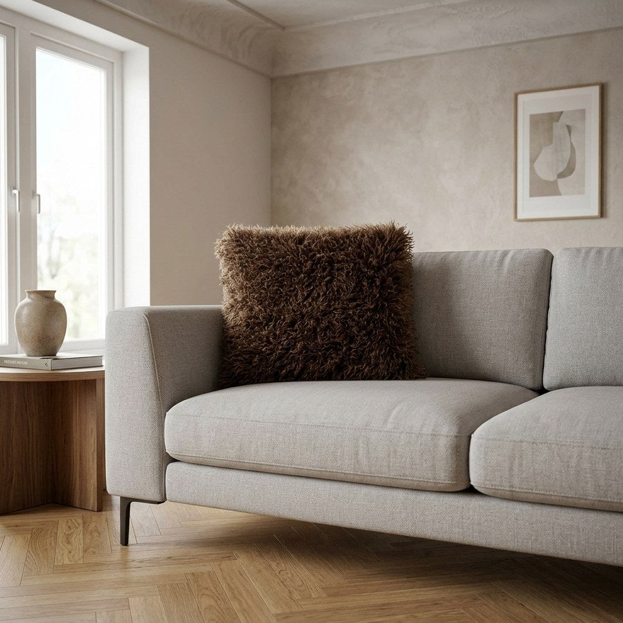 Zaria Pude i Brun Polyester fra House Nordic | B45xH45 cm