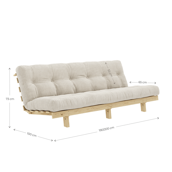 Lean Sovesofa Fra Karup Design i Massiv FSC Fyrretræ | Japandi