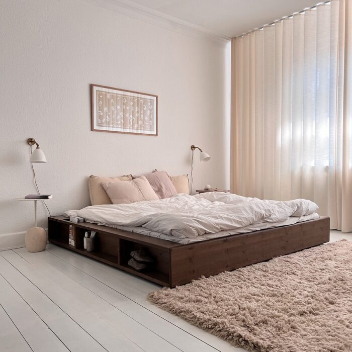 Ziggy Bed Frame Off Karup Design in Solid Pine Japan