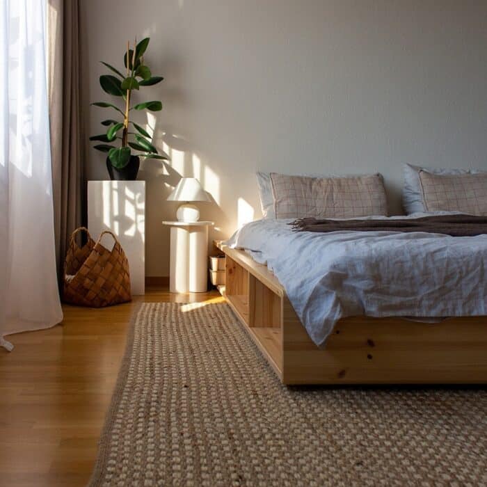 Ziggy Bed Frame Off Karup Design in Solid Pine Japan