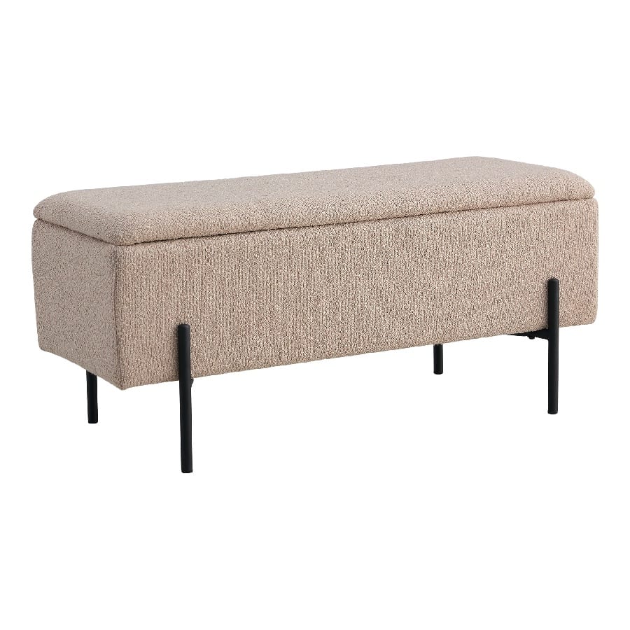 Banc de stockage long de canapé de tabouret de pied simple