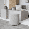 Ejby Puf i beige bourclé fra House Nordic | ø34x36 cm