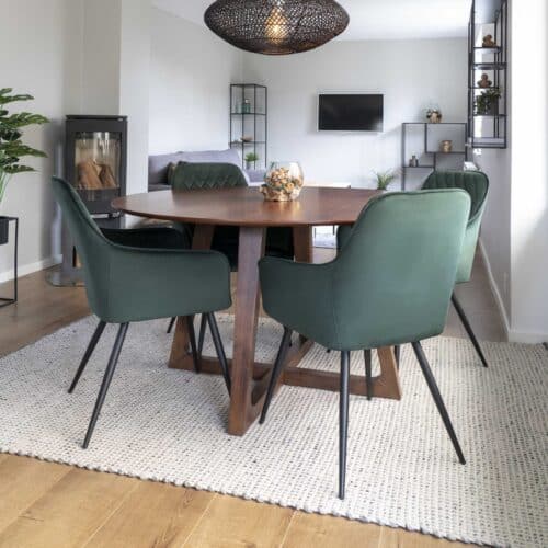 Hellerup Spisebord i Valnøds finer fra House Nordic | Ø137x76 cm