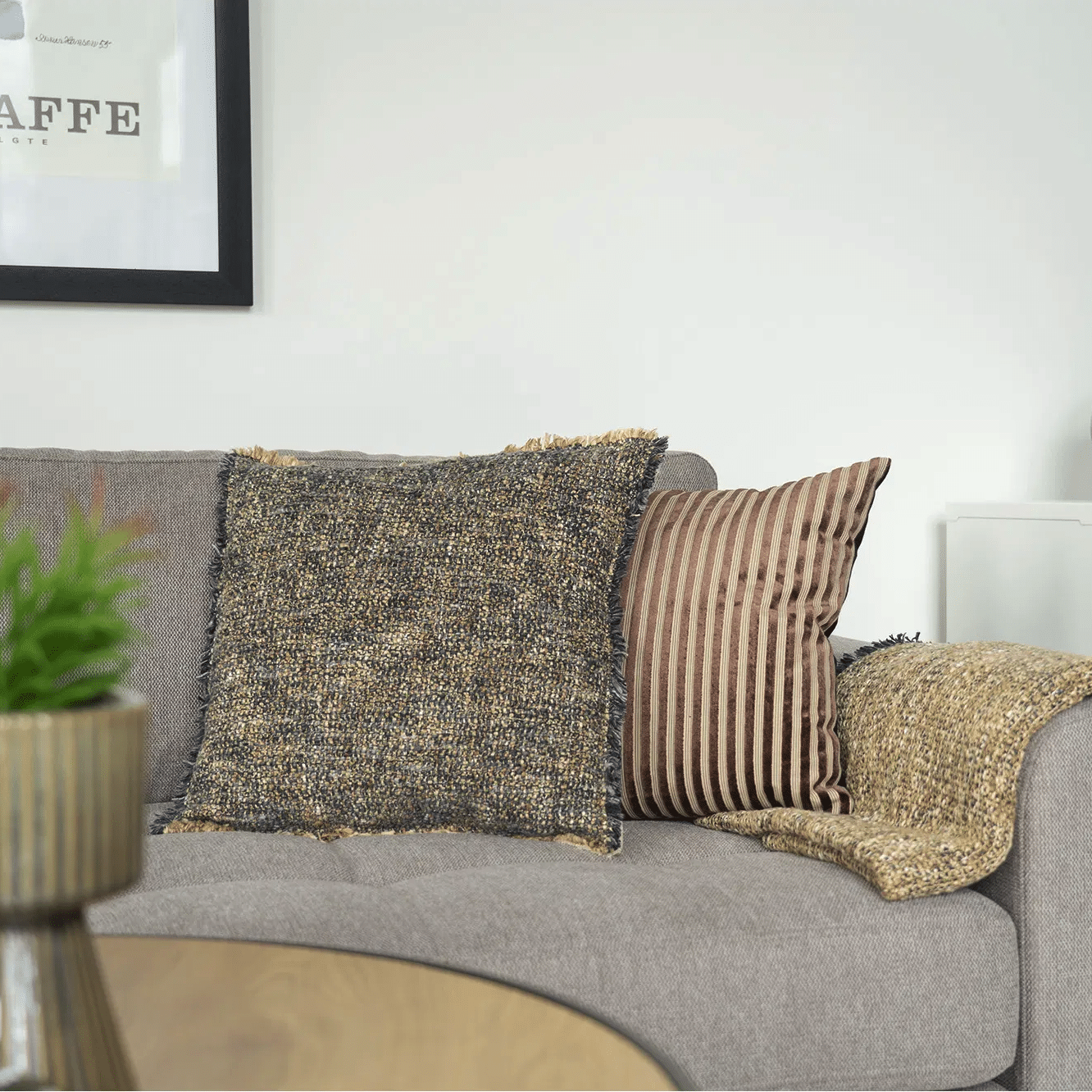 Van pude i blå:gul fra House Nordic | 45x45 cm