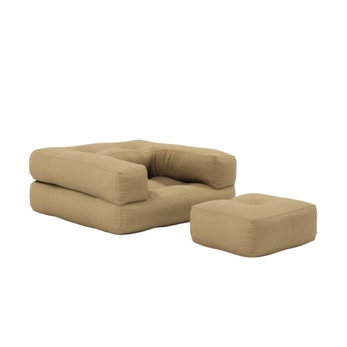 Mini Cube Børne Futonstol & Madras i 758 Wheat Beige Fra Karup Design | Japandi - OUTLET