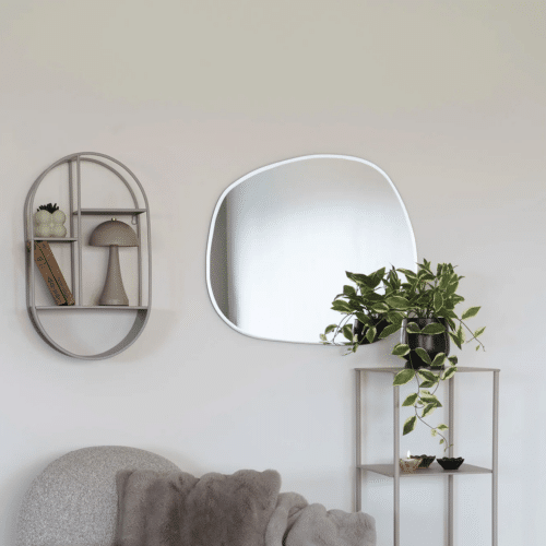 Feira Væghylde i Gråt Metal Fra House Nordic | Oval - 35x15x60 cm