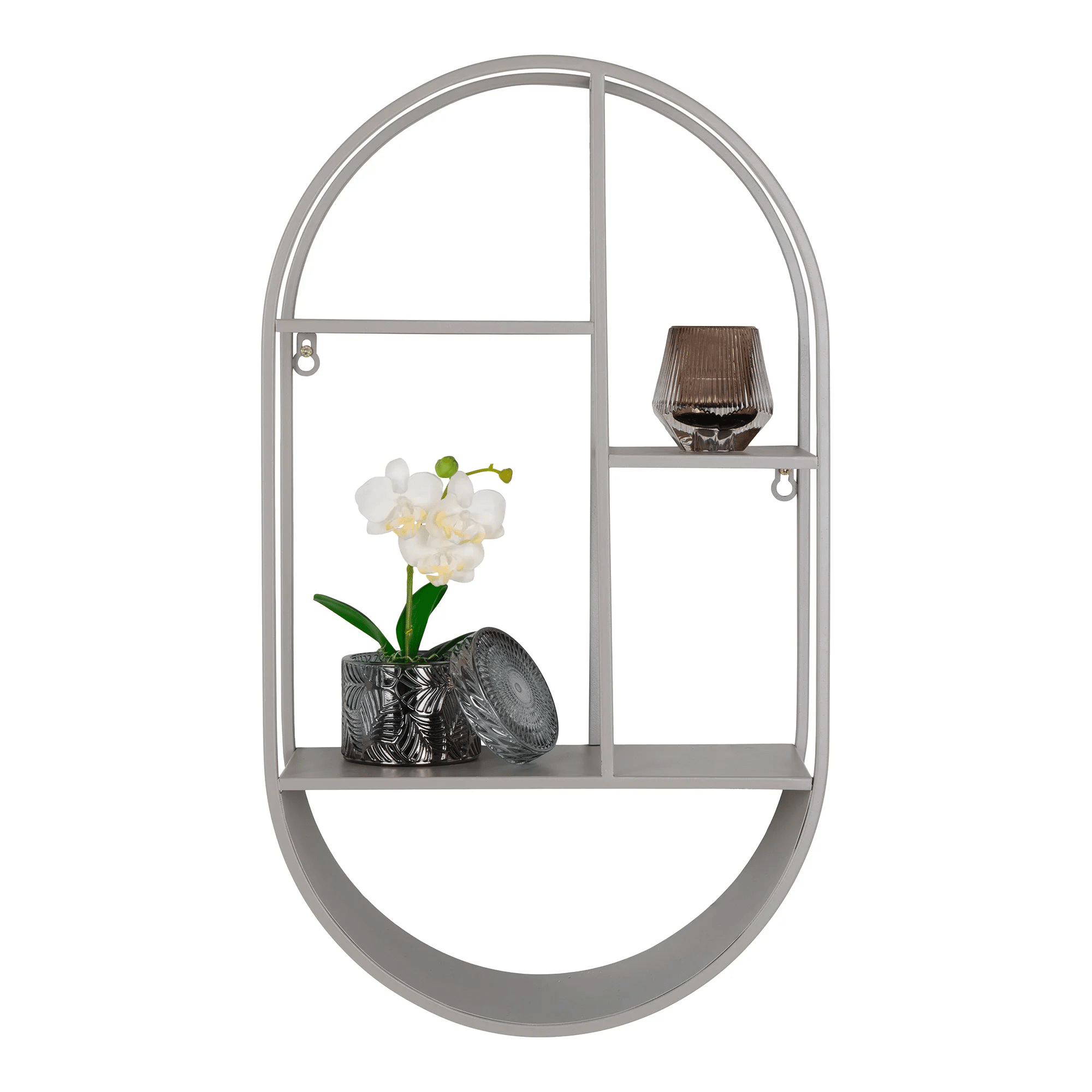 Feira Væghylde i Gråt Metal Fra House Nordic | Oval - 35x15x60 cm 1