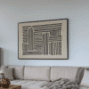 Lipari Lærredsprint i Sort:beige Fra House Nordic | 100x140 cm - No.3