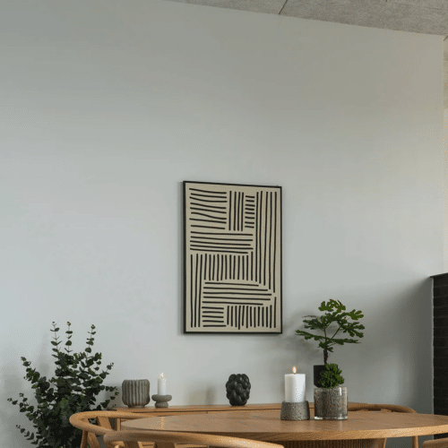 Lipari Lærredsprint i Sort/beige Fra House Nordic | 60x90 cm