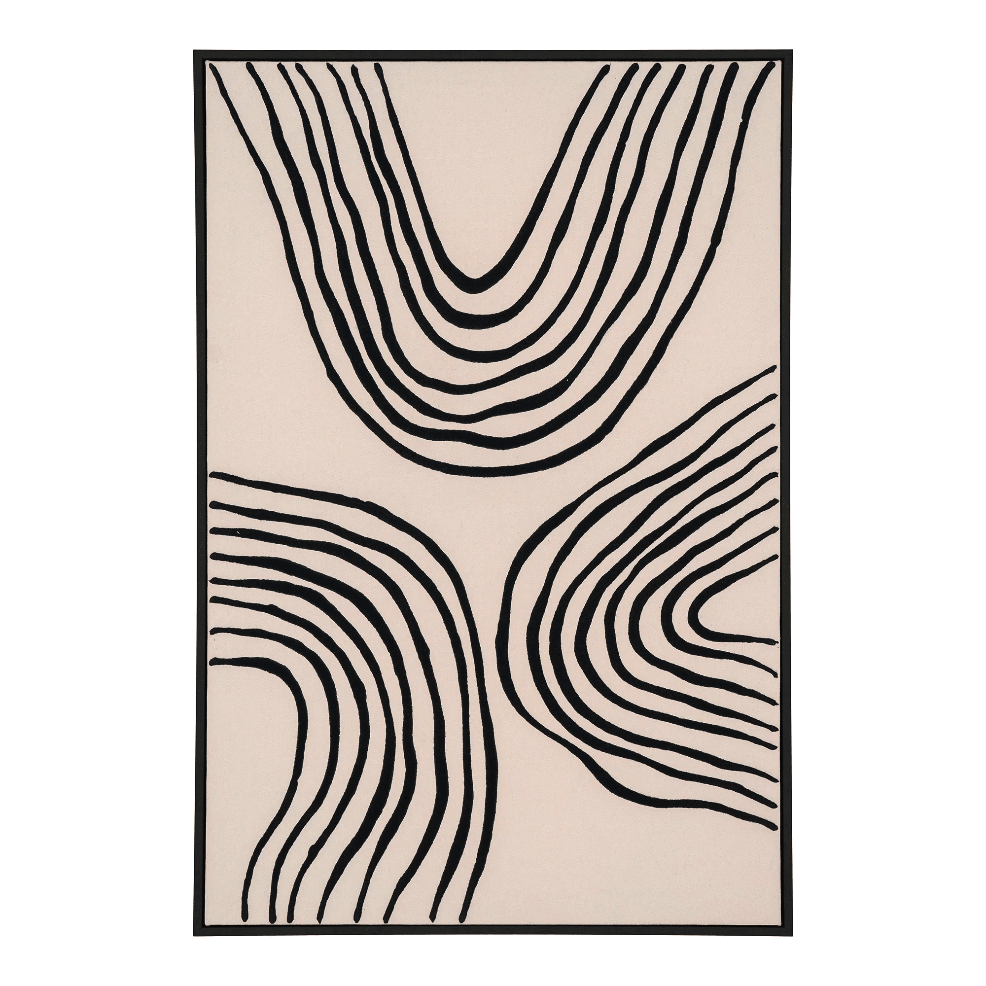 Lipari Lærredsprint i Sort:beige Fra House Nordic | 60x90 cm - No.21