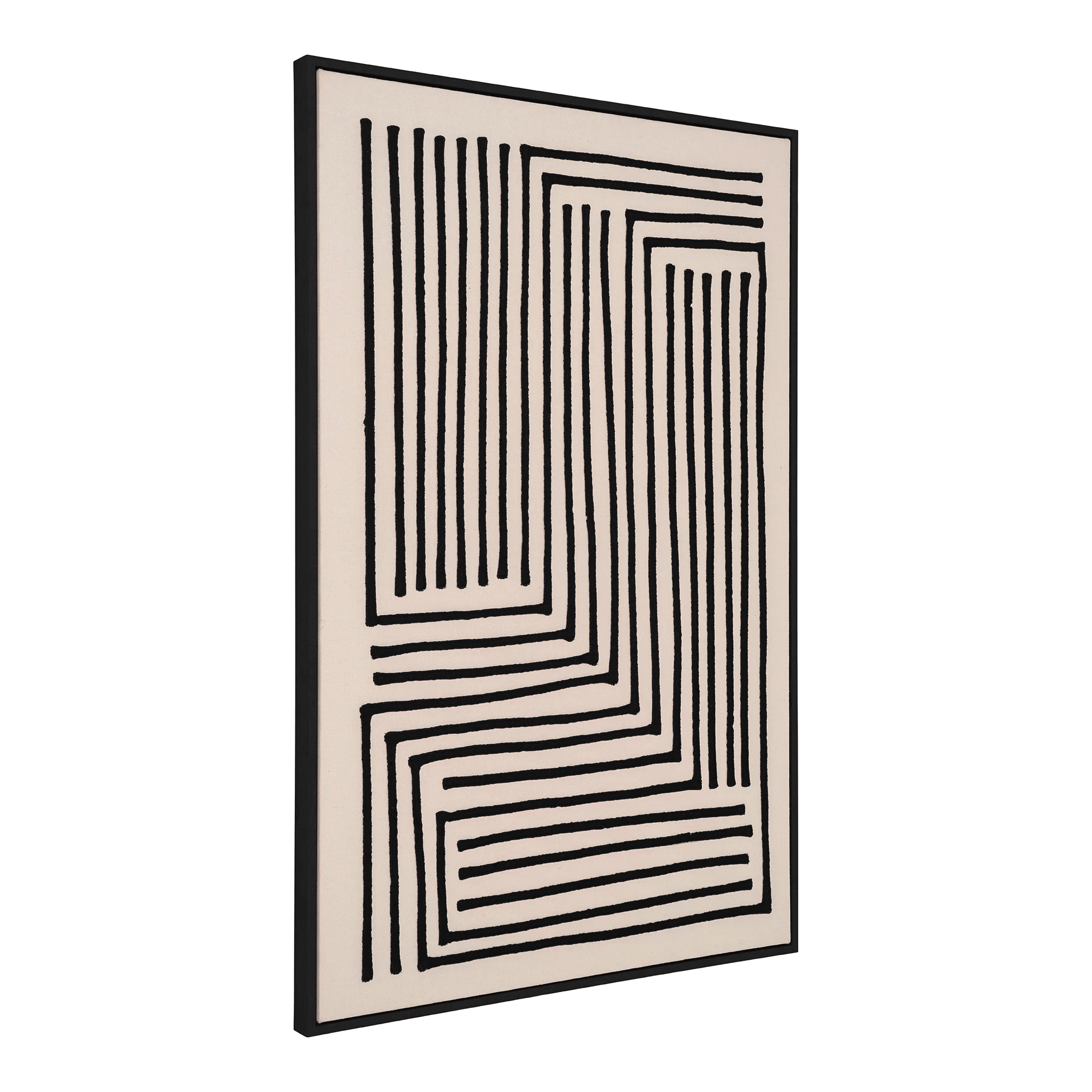 Lipari Lærredsprint i Sort:beige Fra House Nordic | 60x90 cm - No.32