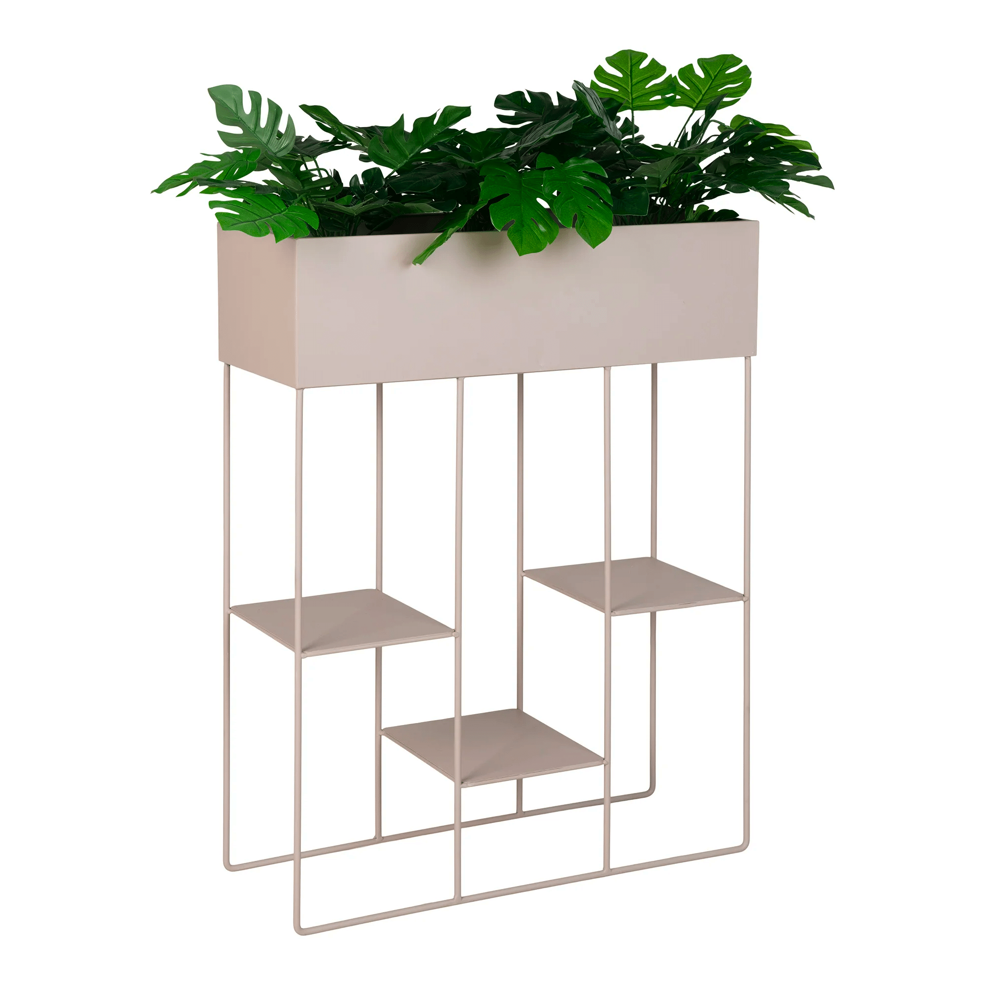 Rabo Plantekasse i Sandfarvet Stål Fra House Nordic | 3 Hylder - 25x60x80 cm