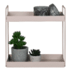 Rabo Stående Dobbelthylde i Sandfarvet Metal Fra House Nordic | 2 hylder 30x15x31 cm