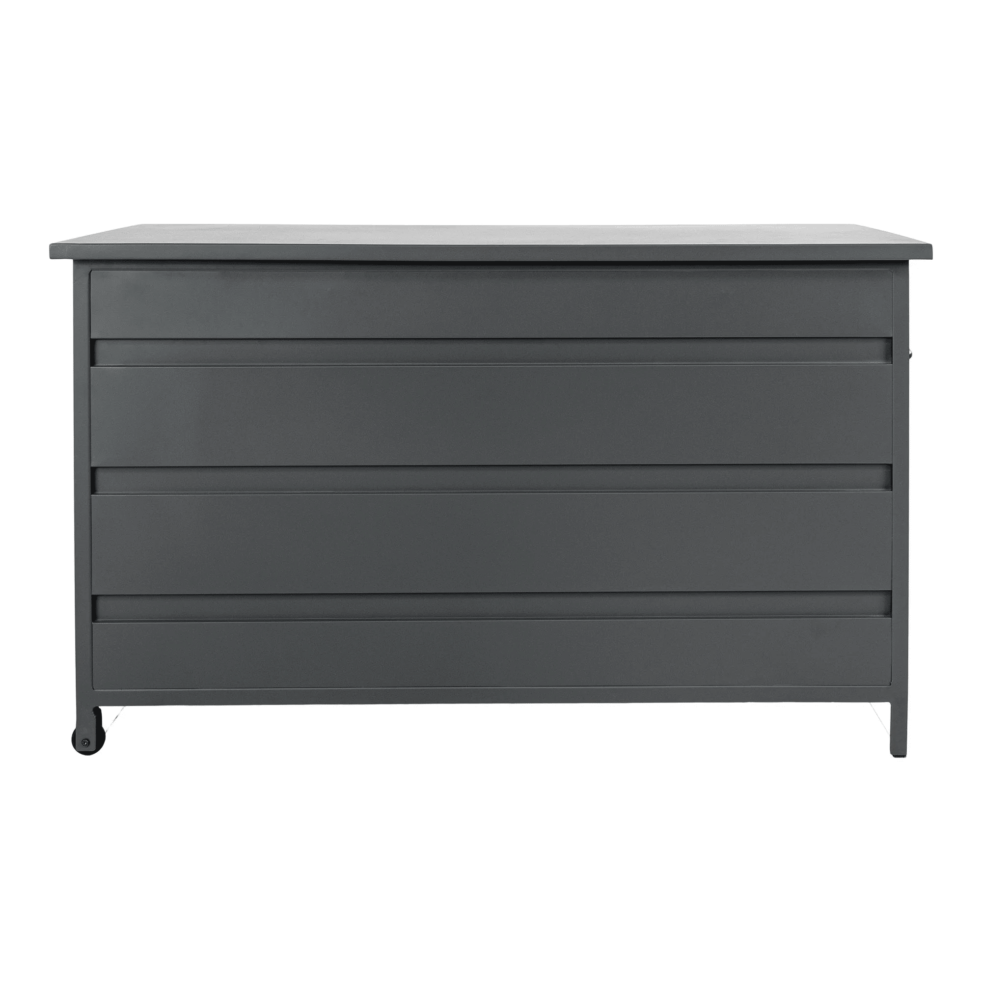 Cassis Hyndeboks i Gråt Aluminium Fra House Nordic | 160x82x85 cm - 650 L