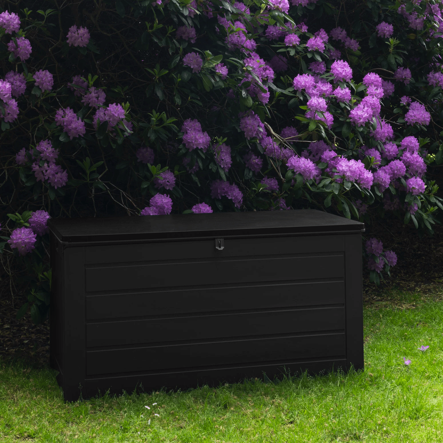 Dubrovnik Hyndeboks i Sort Plastik Fra House Nordic | 146,5x71x75 cm - 680 L