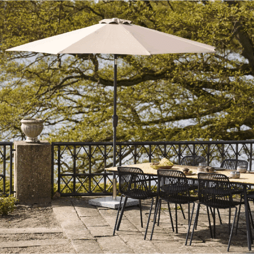 Houston Parasol Sandfarvet med Metalstok Fra House Nordic | ø300 cm