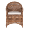 Larisa Havestol i Naturflet Fra House Nordic | Inklusiv Hynder 56x64x88 cm - 2 stk. 1
