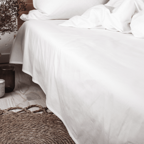 Percale Fladlagen fra Night&Day | 100% økologisk bomuld | Hvid