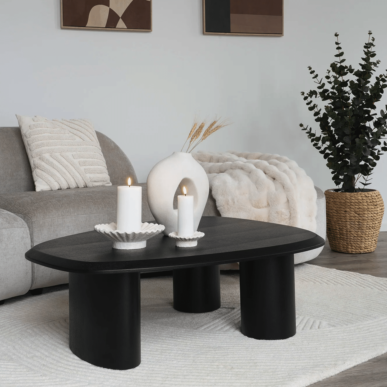 Tirano Sofabord i Sort Askefiner Fra House Nordic | 78x96x32 cm