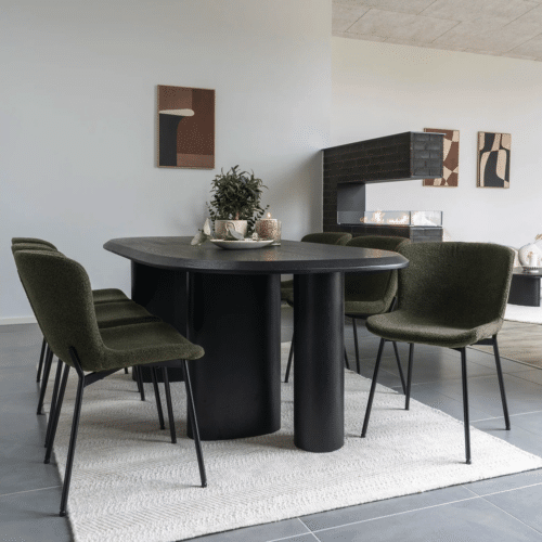 Tirano Spisebord i Sort Askefiner Fra House Nordic | 100x220x76 cm