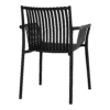 Tulsa Havestol i Sort Polypropylen Fra House Nordic | 56,5x59,5x82,5 cm4