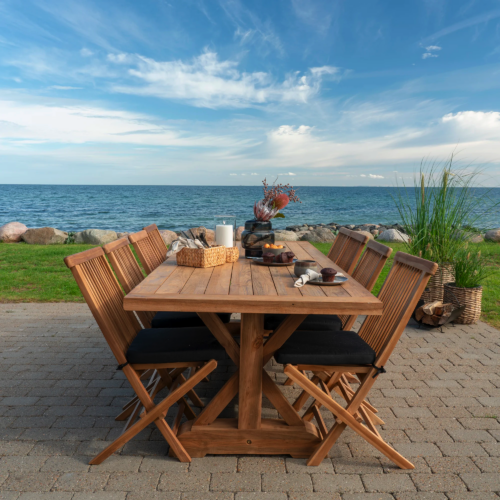 Volos Spisebord/Plankebord i Massiv Teaktræ Fra House Nordic | 100x240x75 cm