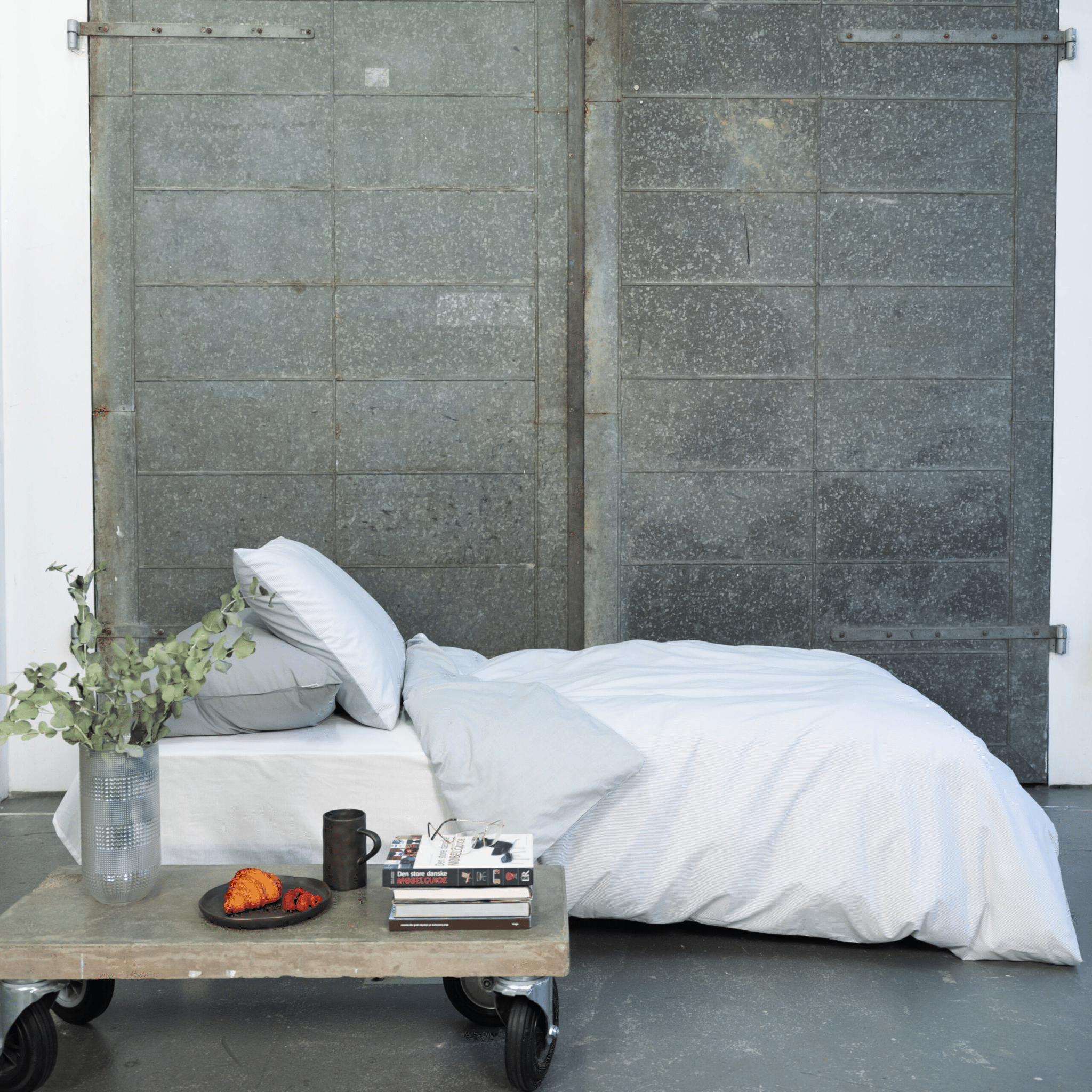 Omhu mini strib lys grå