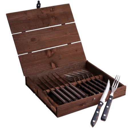 Gense Old farmer classic Steakbestik/grillbestik 12 dele Træ/Stål