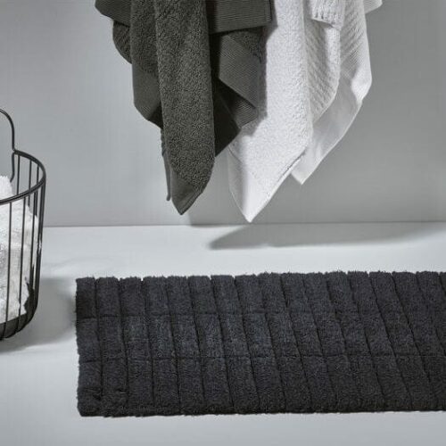Tiles Bademåtte I Black - ZONE DENMARK | OUTLET