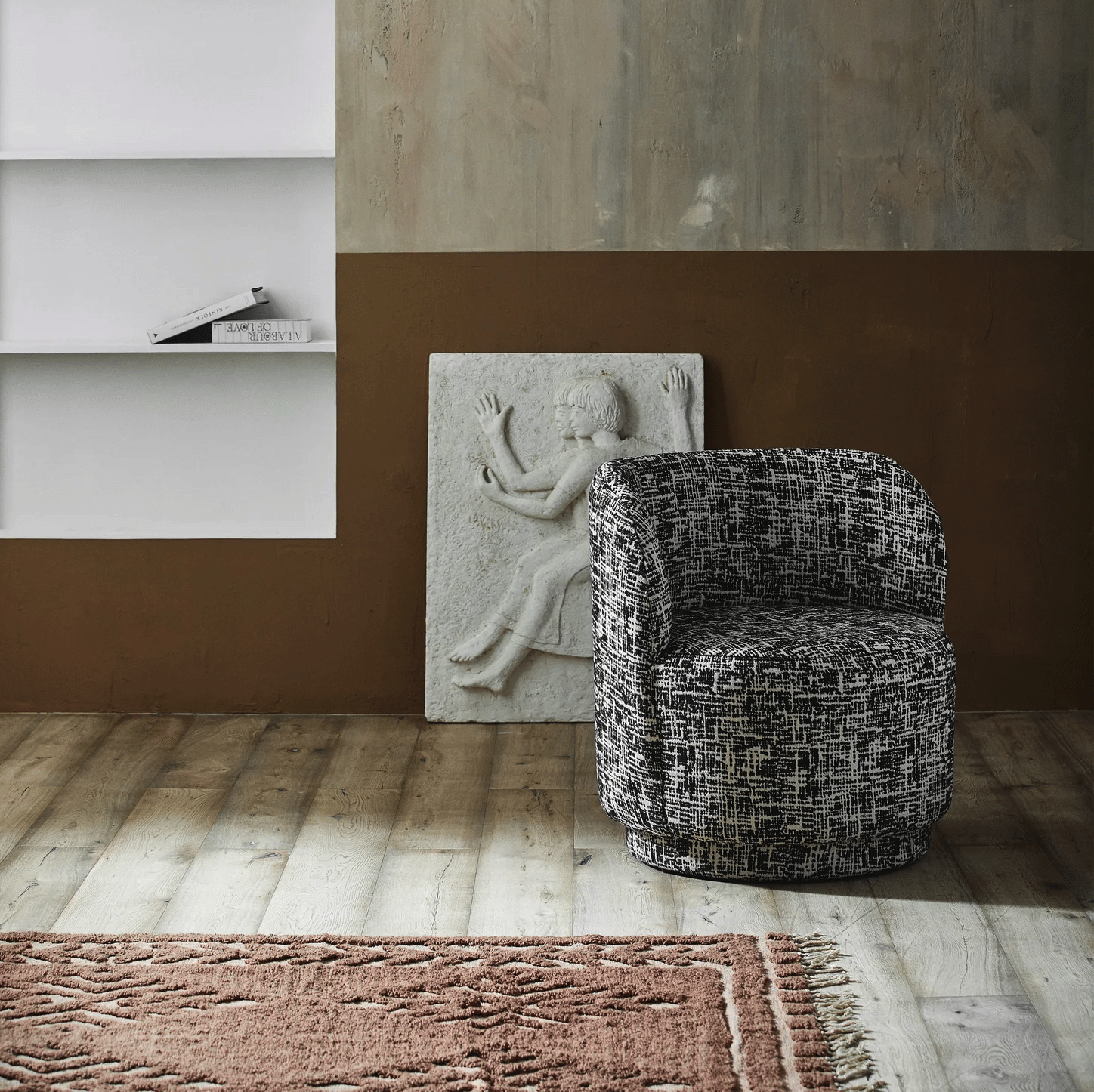 MARLA Tæppe i Bomuld fra Nordal | Rust - 200x290cm