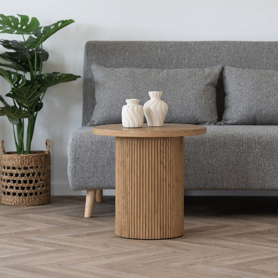 Boavista Hjørnebord i Natur Fra House Nordic | MDF - ø48x45 cm1