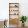 Kyoto Reol med 4 Hylder Fra House Nordic | Egefiner - 80x30x200 cm