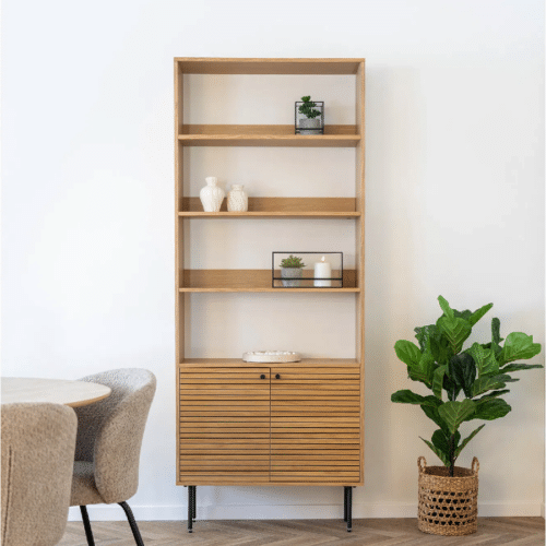 Kyoto Reol i Natur Egefiner med 4 Hylder Fra House Nordic | 80x30x200 cm